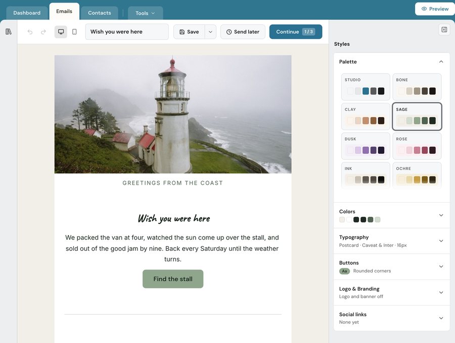 Thunk Mail product workflow preview